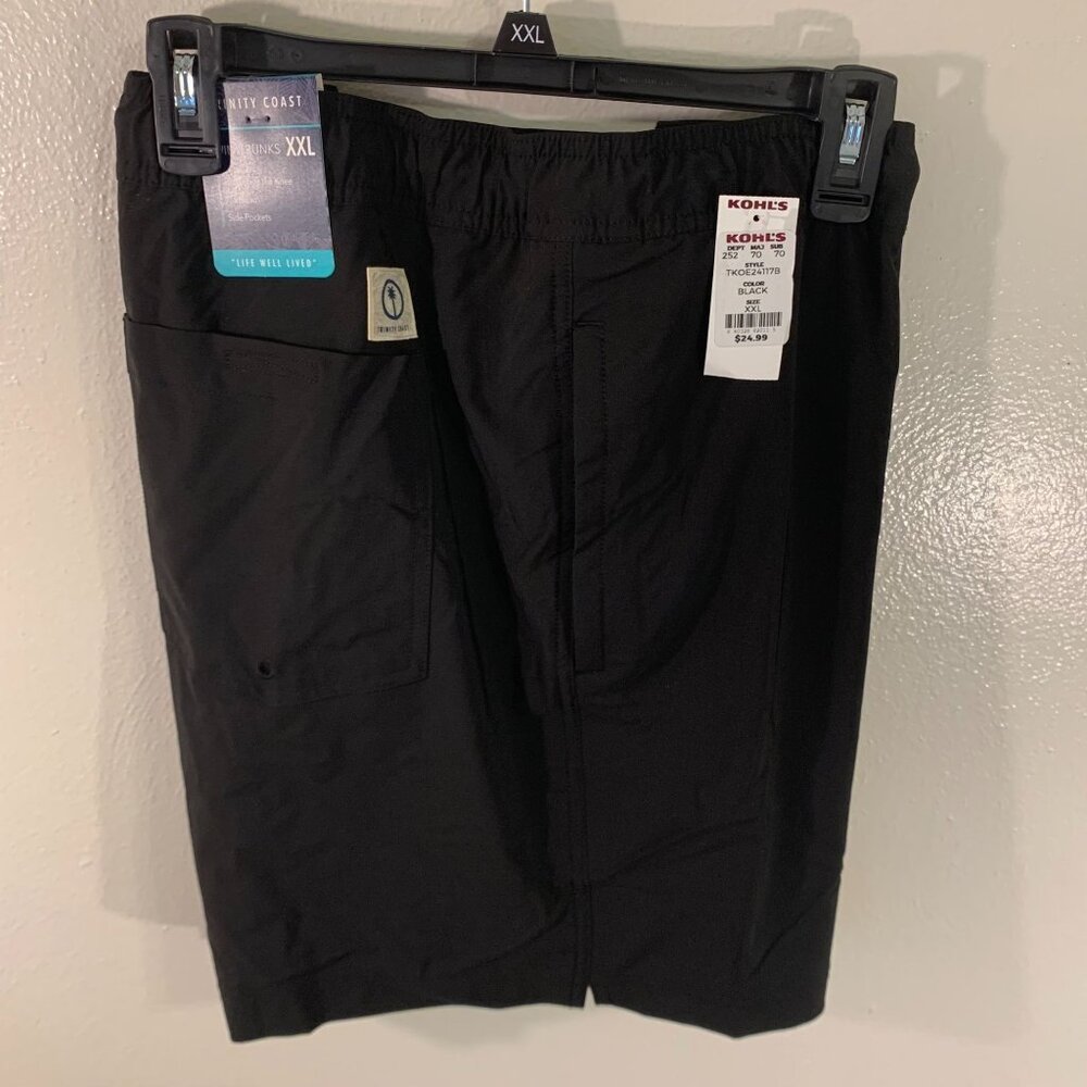 Trinity Coast XXL Black Swim Trunks  7" Inseam  Side Pockets  Super Comfy Beachw